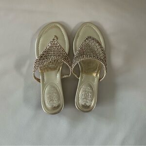 Vince Camuto Cleopatra Gold  Sandals, Size 7.5